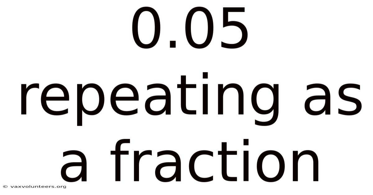 0.05 Repeating As A Fraction