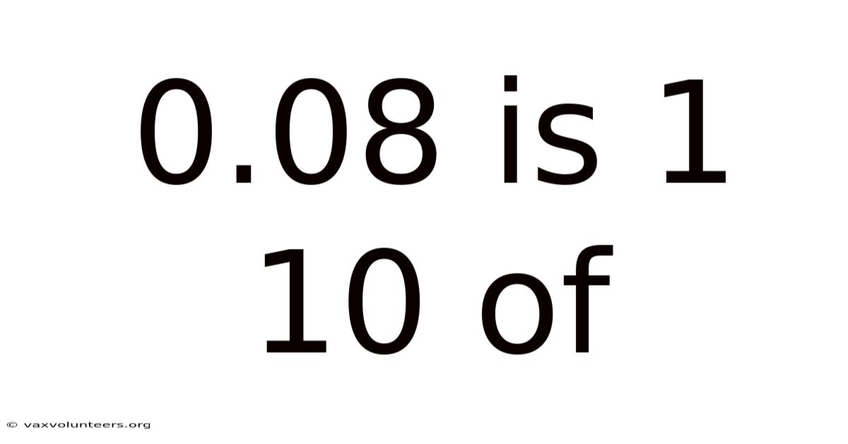 0.08 Is 1 10 Of