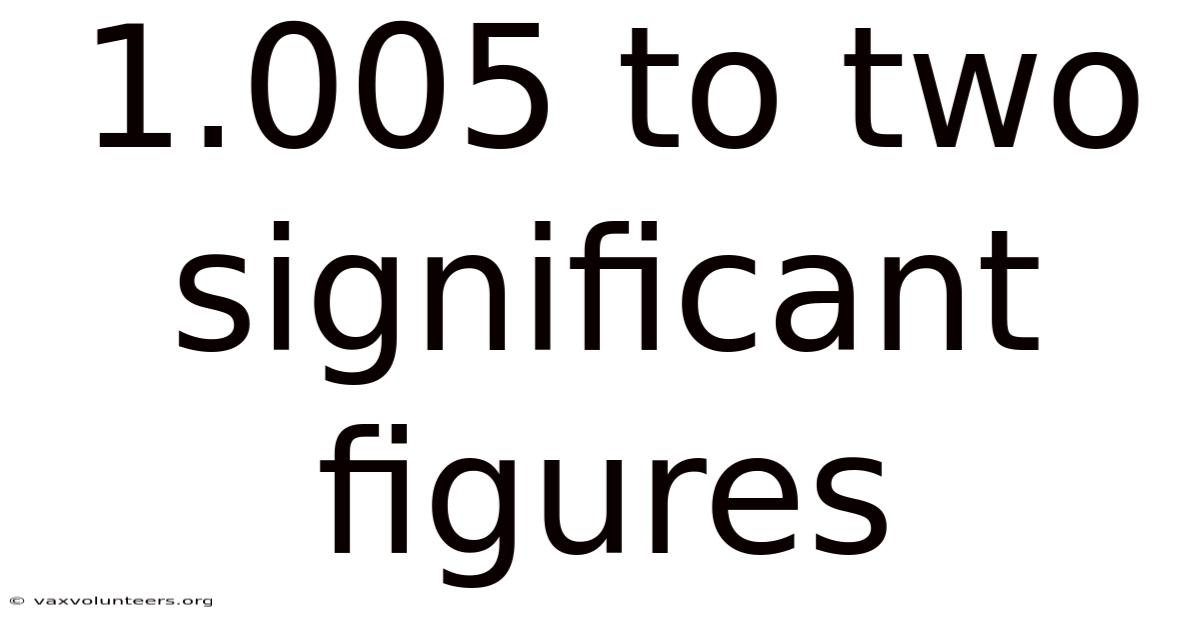 1.005 To Two Significant Figures