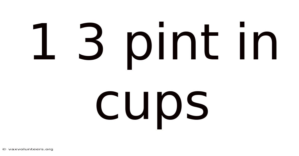 1 3 Pint In Cups