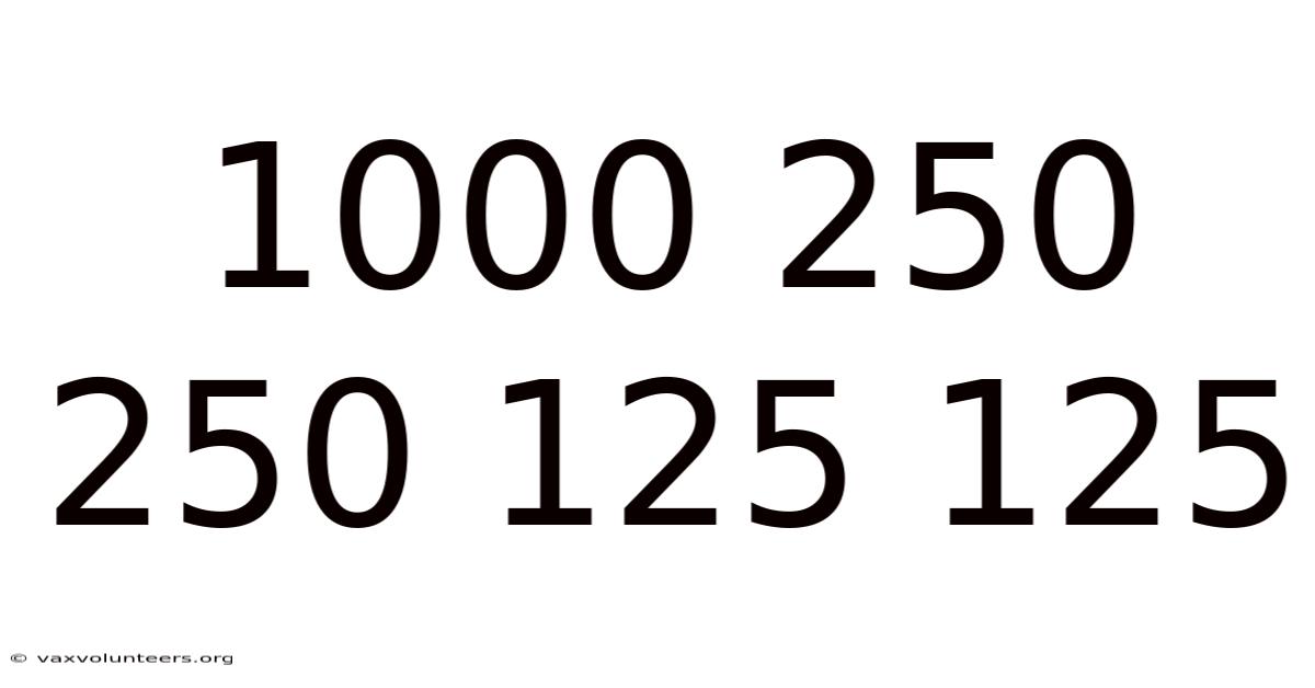 1000 250 250 125 125