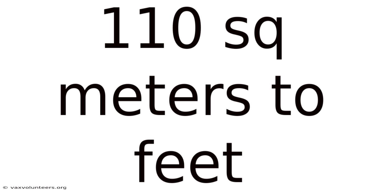110 Sq Meters To Feet