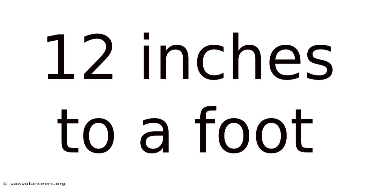 12 Inches To A Foot