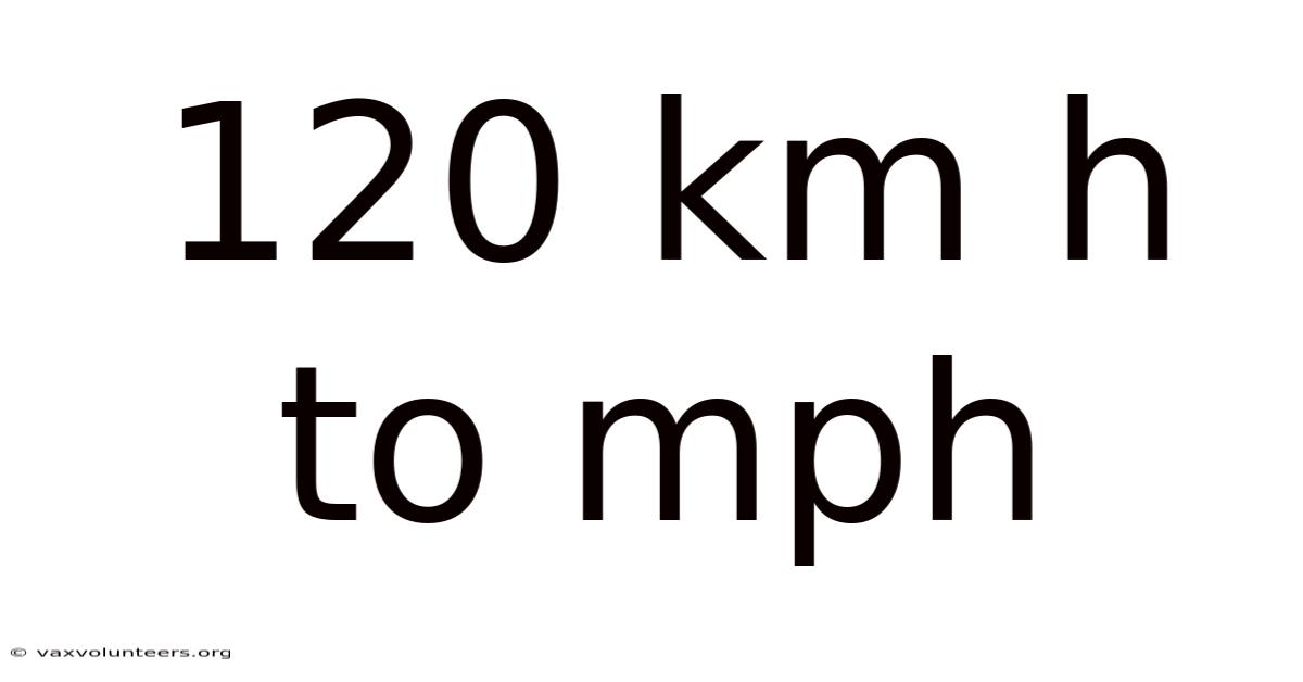 120 Km H To Mph