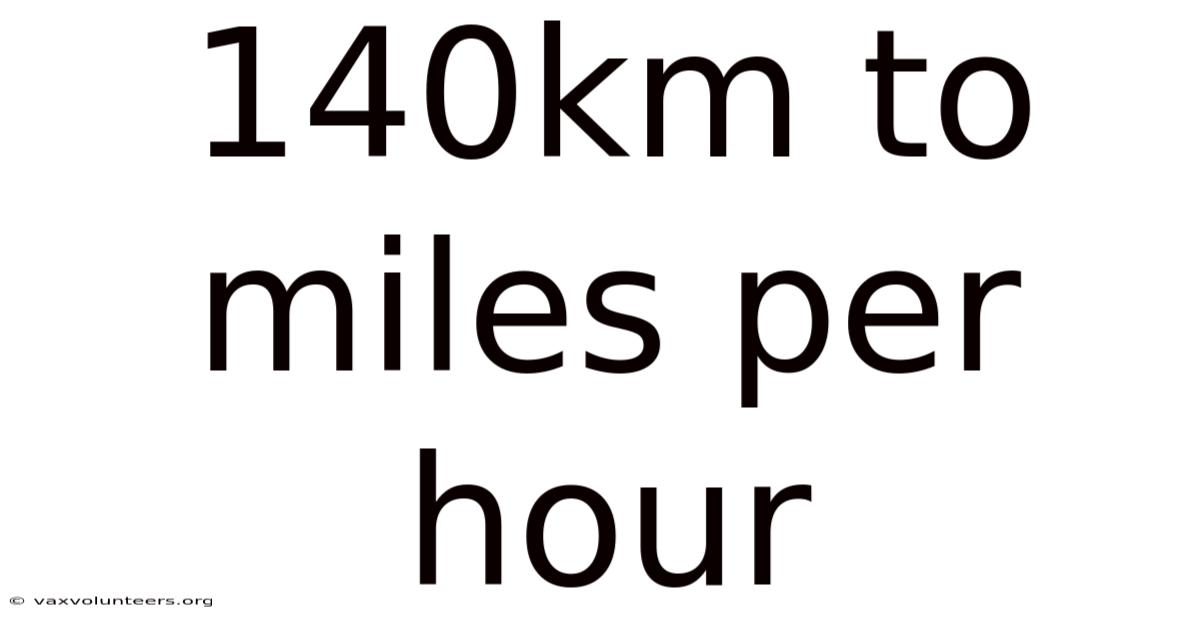 140km To Miles Per Hour