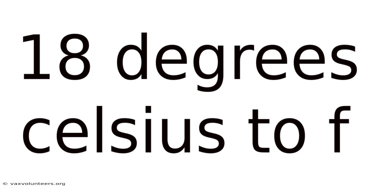 18 Degrees Celsius To F