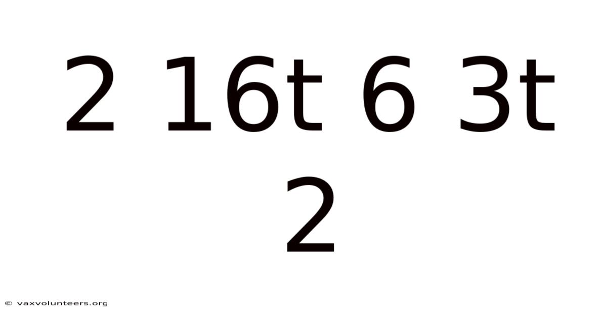 2 16t 6 3t 2