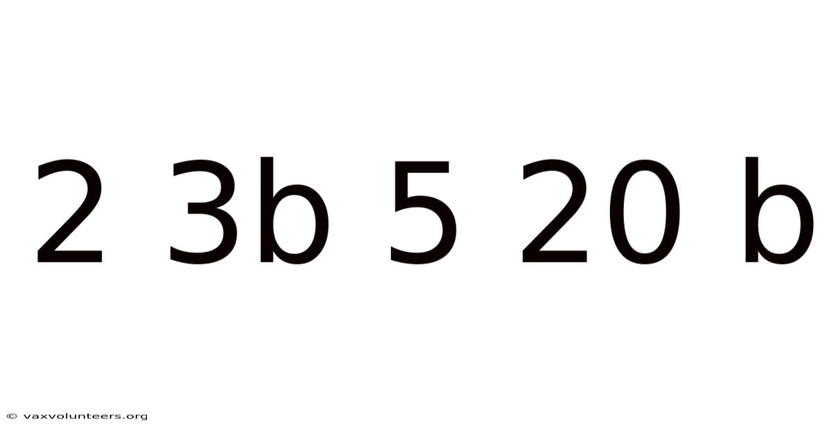 2 3b 5 20 B
