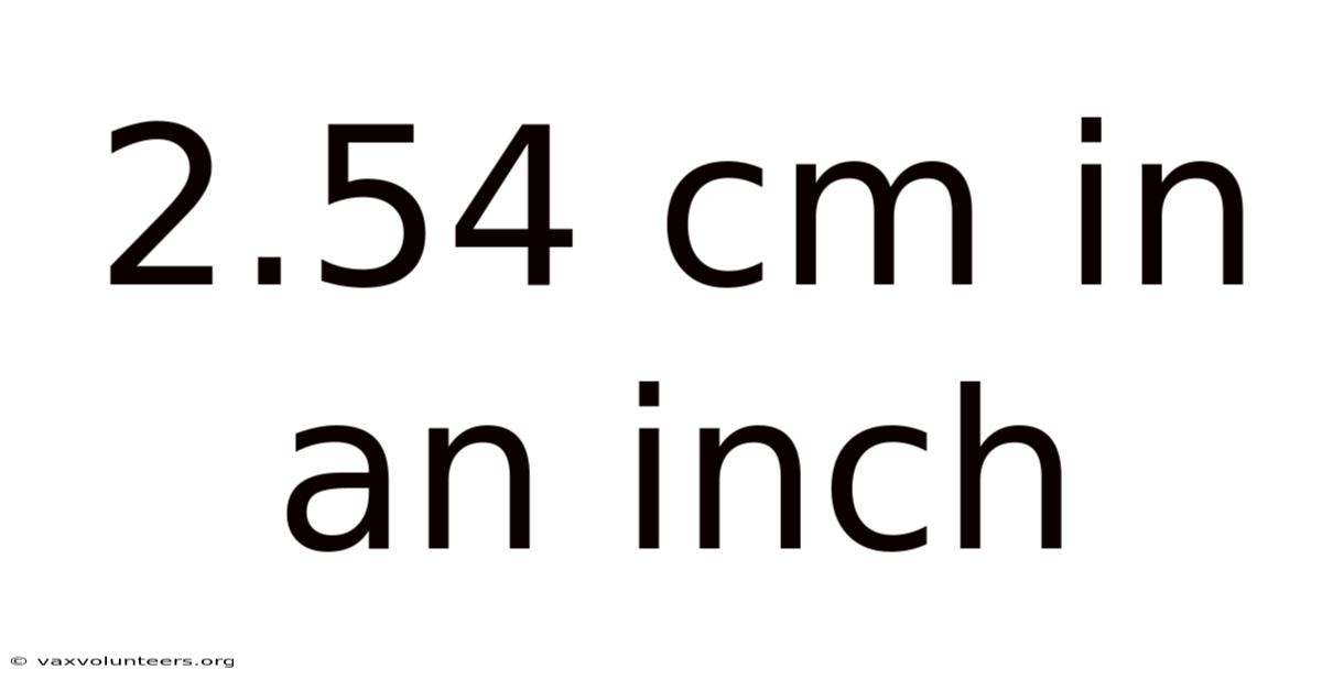 2.54 Cm In An Inch