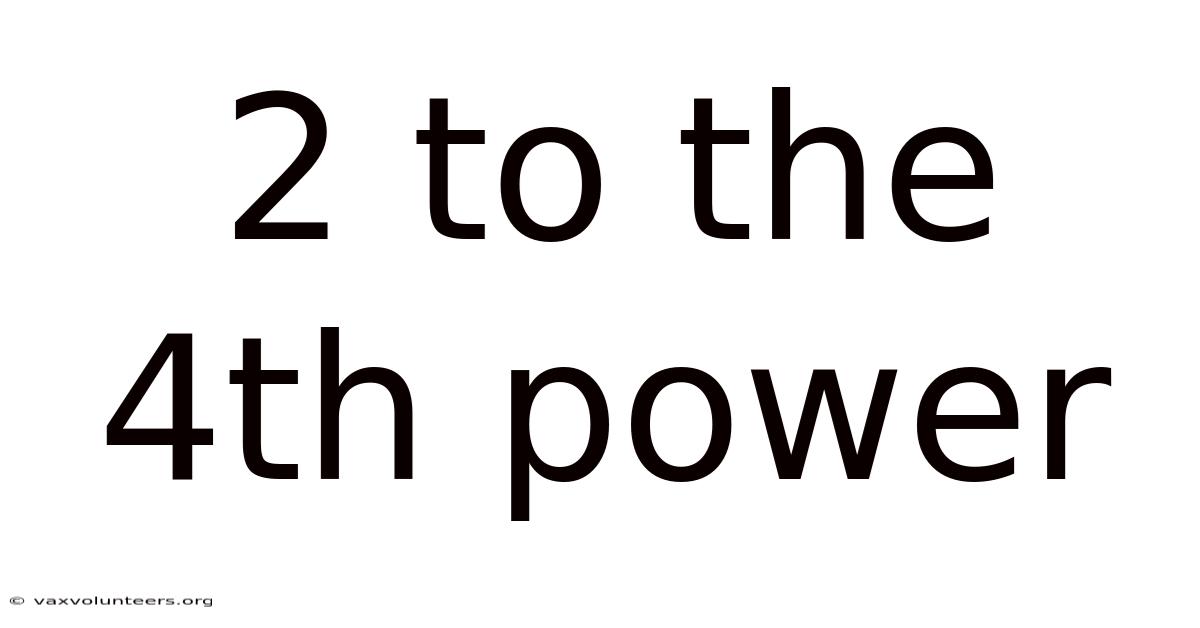 2 To The 4th Power