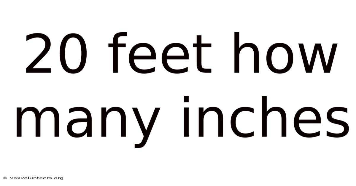 20 Feet How Many Inches
