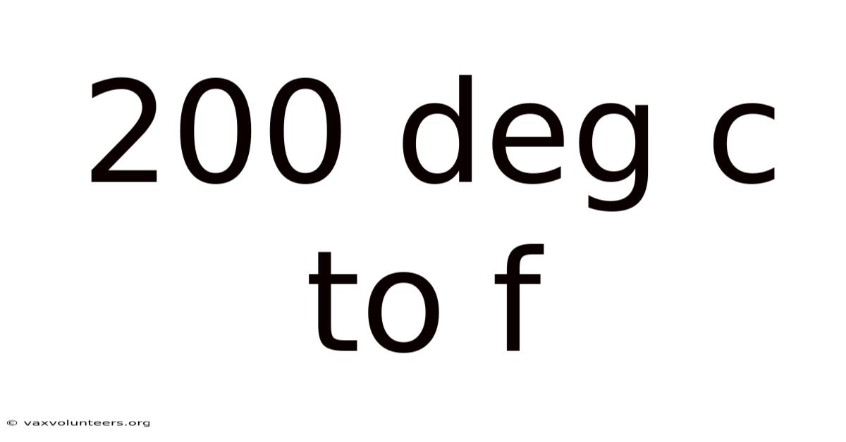 200 Deg C To F