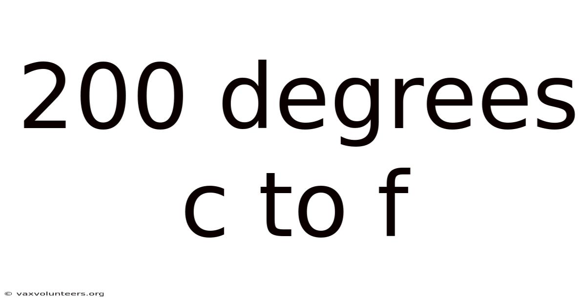 200 Degrees C To F