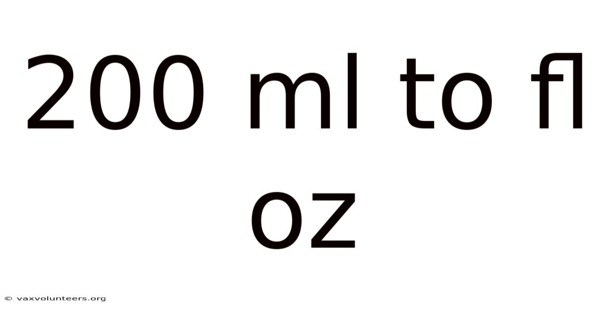 200 Ml To Fl Oz