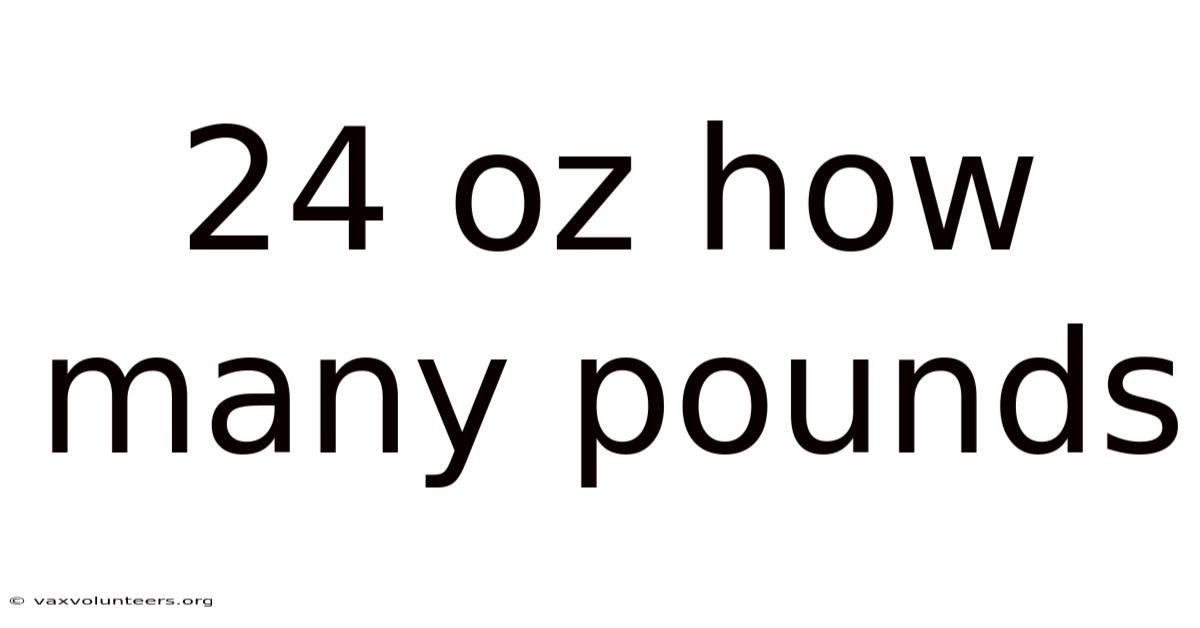 24 Oz How Many Pounds