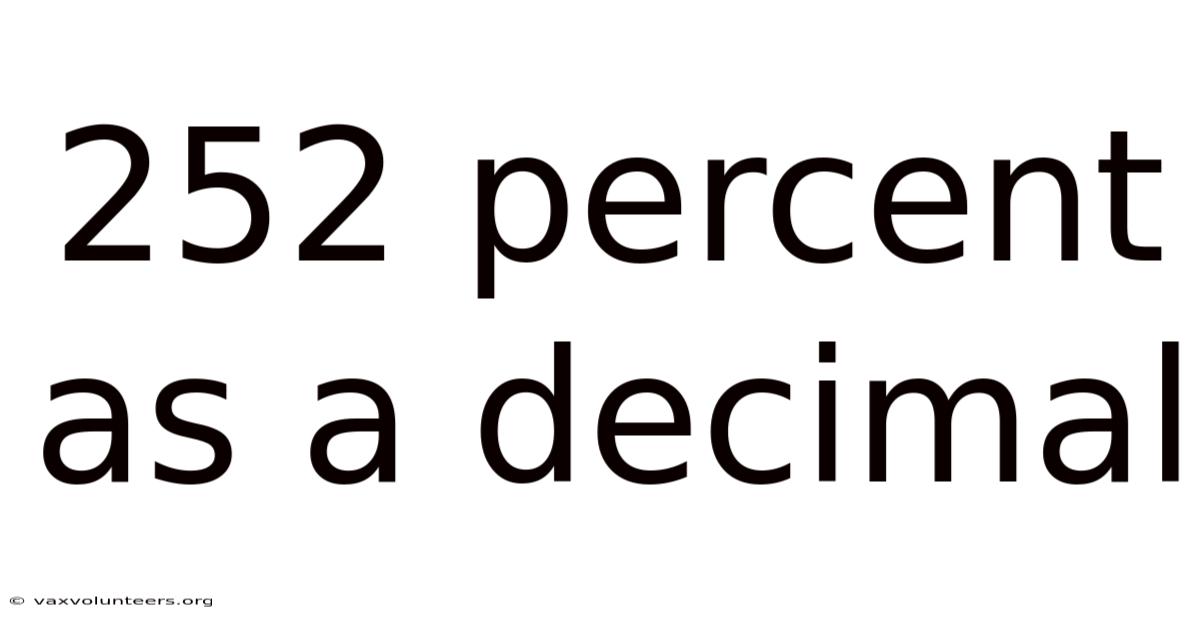 252 Percent As A Decimal
