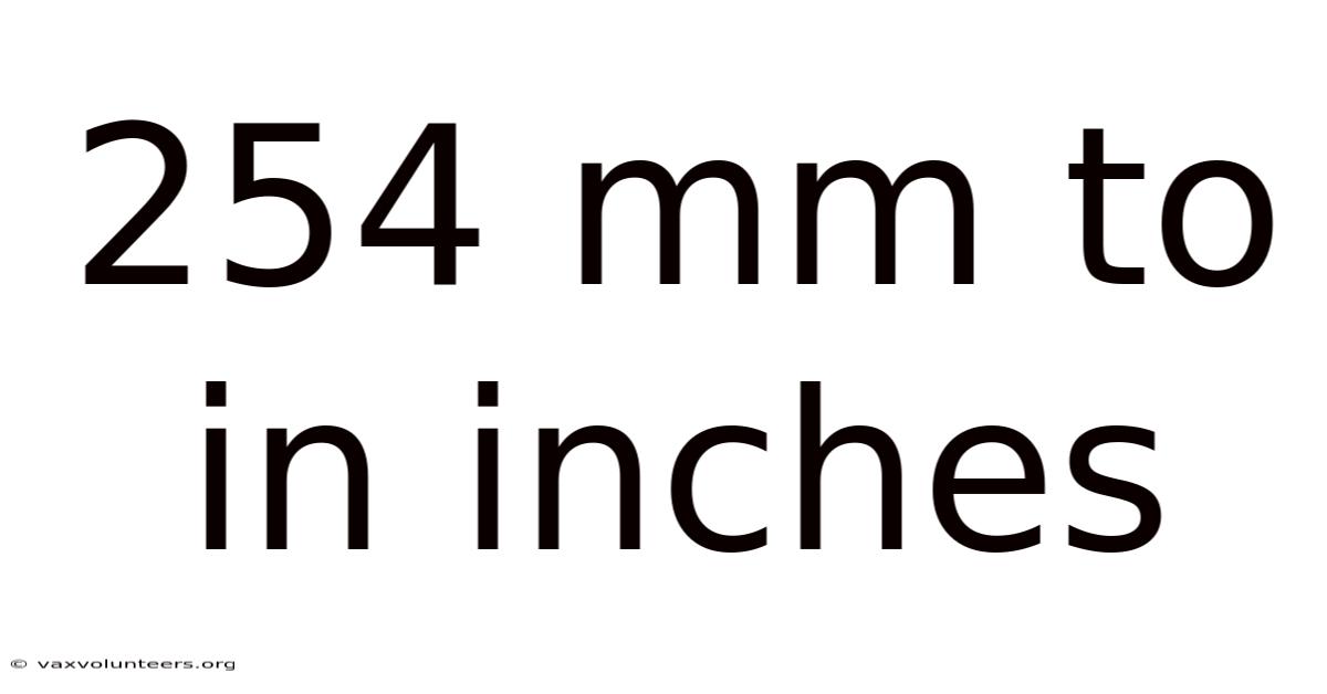 254 Mm To In Inches