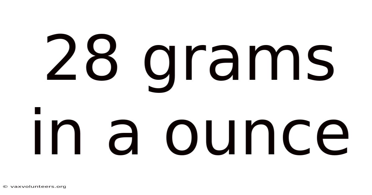 28 Grams In A Ounce