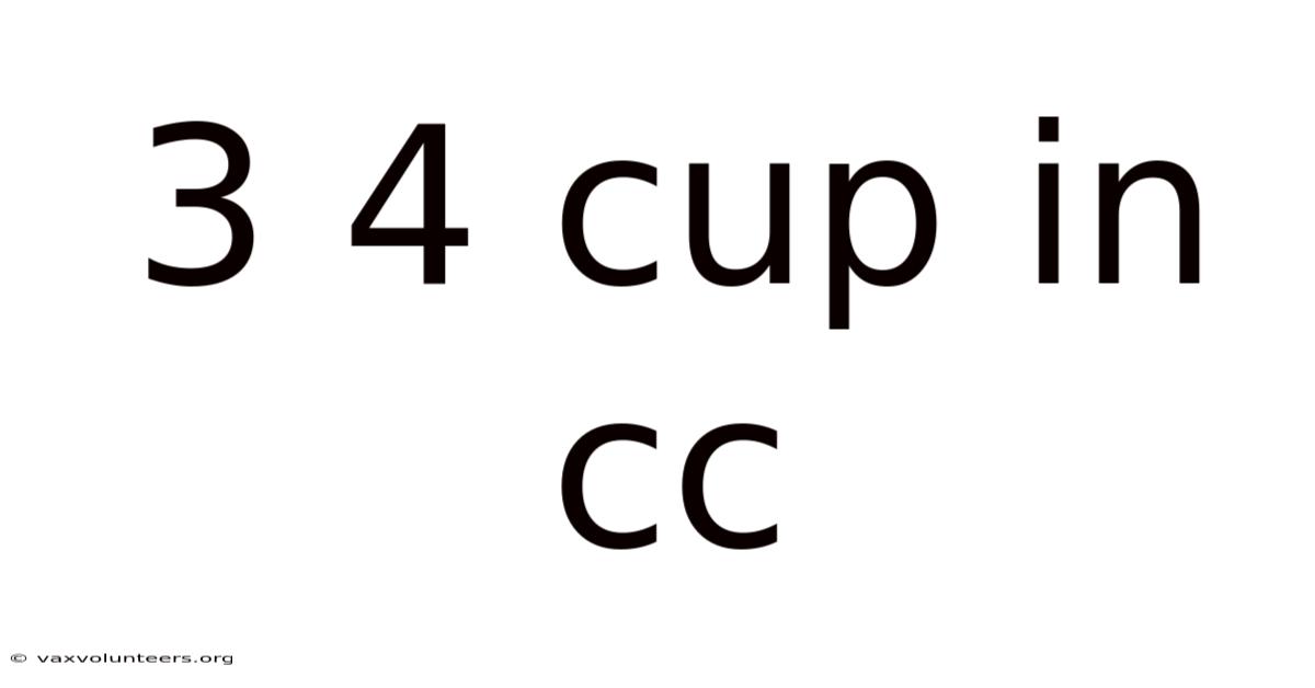 3 4 Cup In Cc