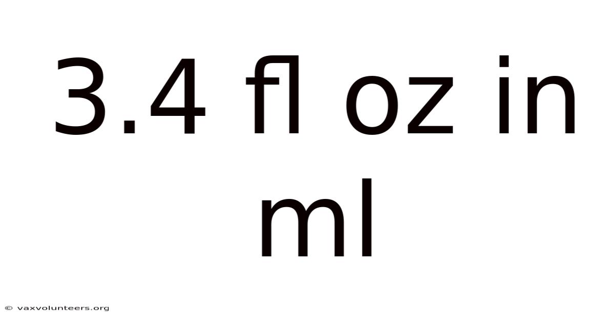 3.4 Fl Oz In Ml