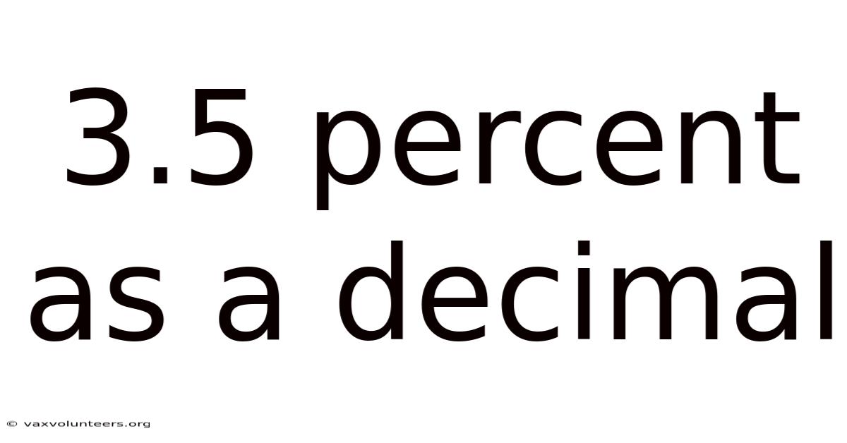 3.5 Percent As A Decimal