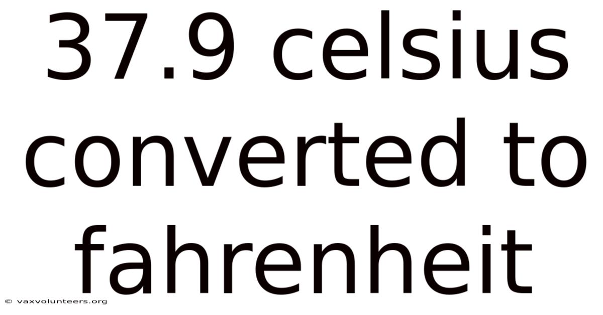 37.9 Celsius Converted To Fahrenheit