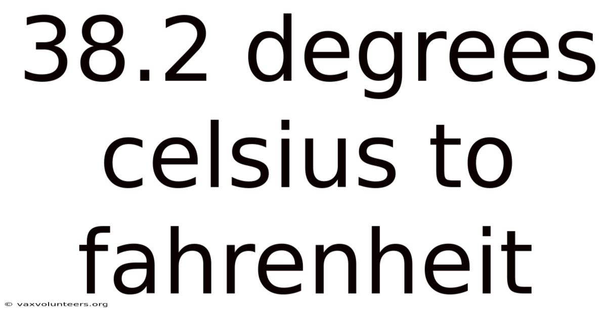 38.2 Degrees Celsius To Fahrenheit
