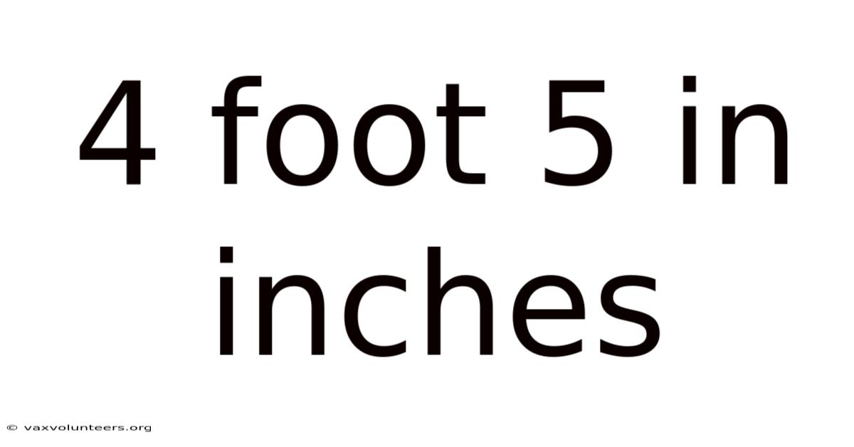 4 Foot 5 In Inches
