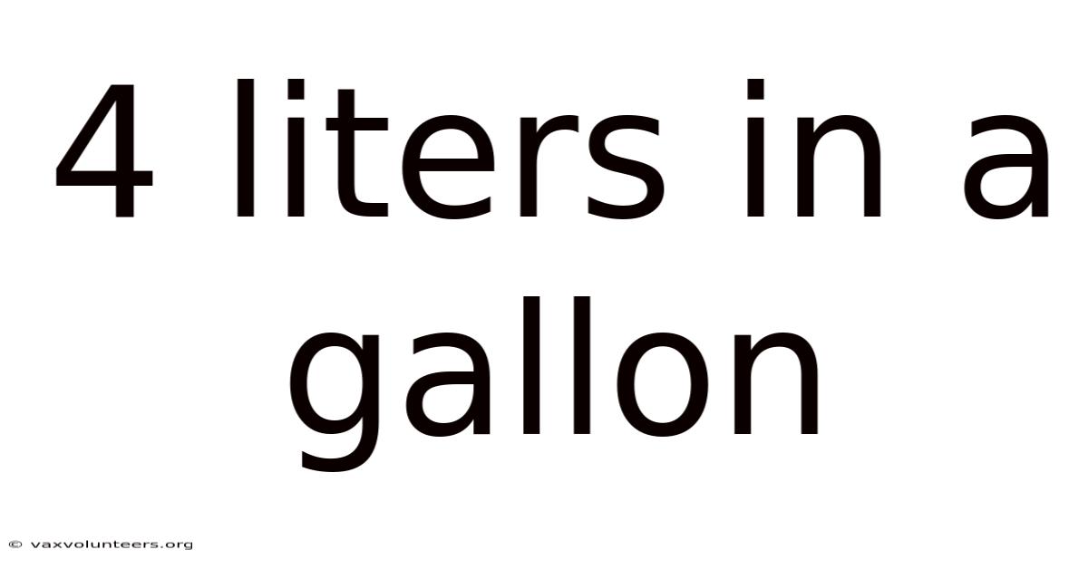 4 Liters In A Gallon