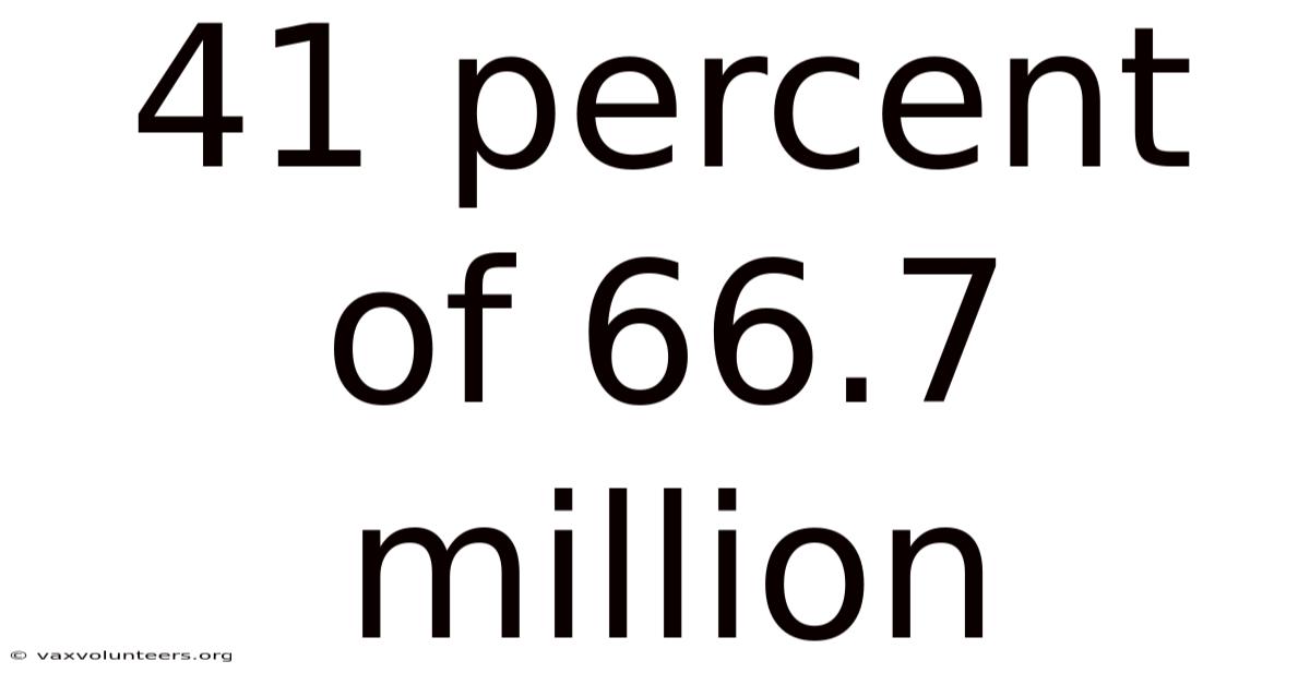41 Percent Of 66.7 Million