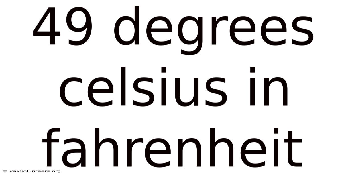 49 Degrees Celsius In Fahrenheit