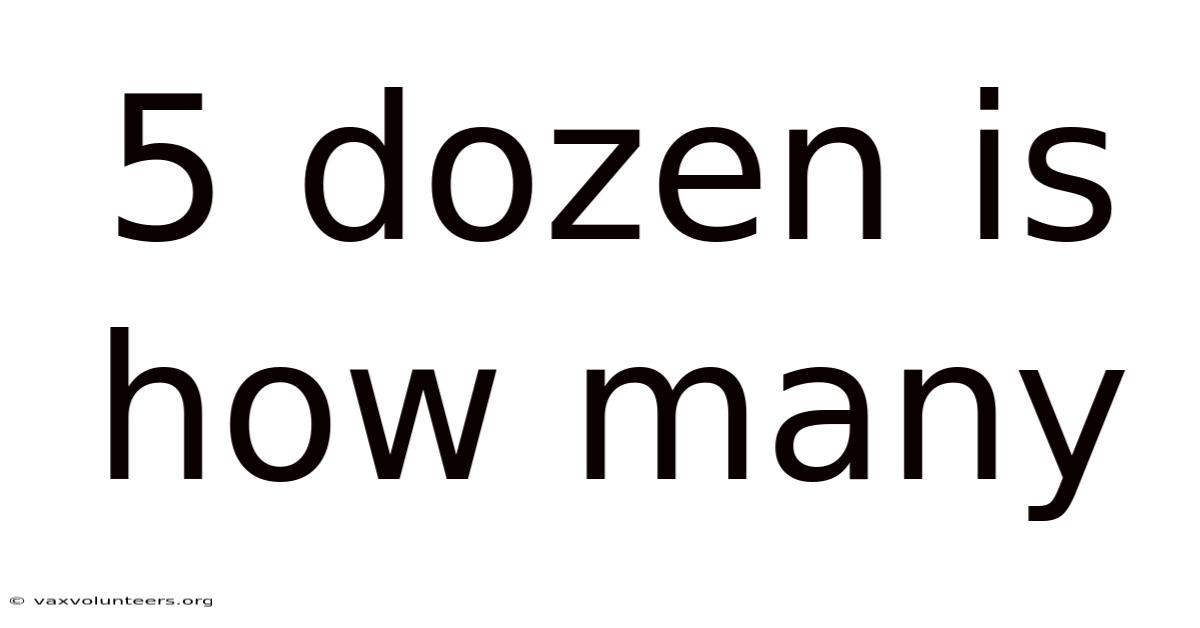 5 Dozen Is How Many