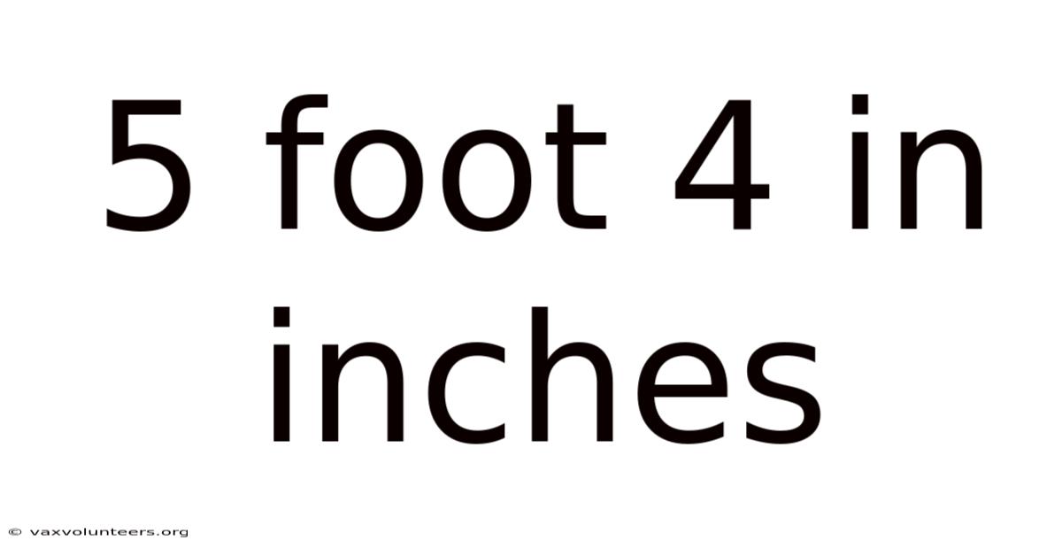 5 Foot 4 In Inches