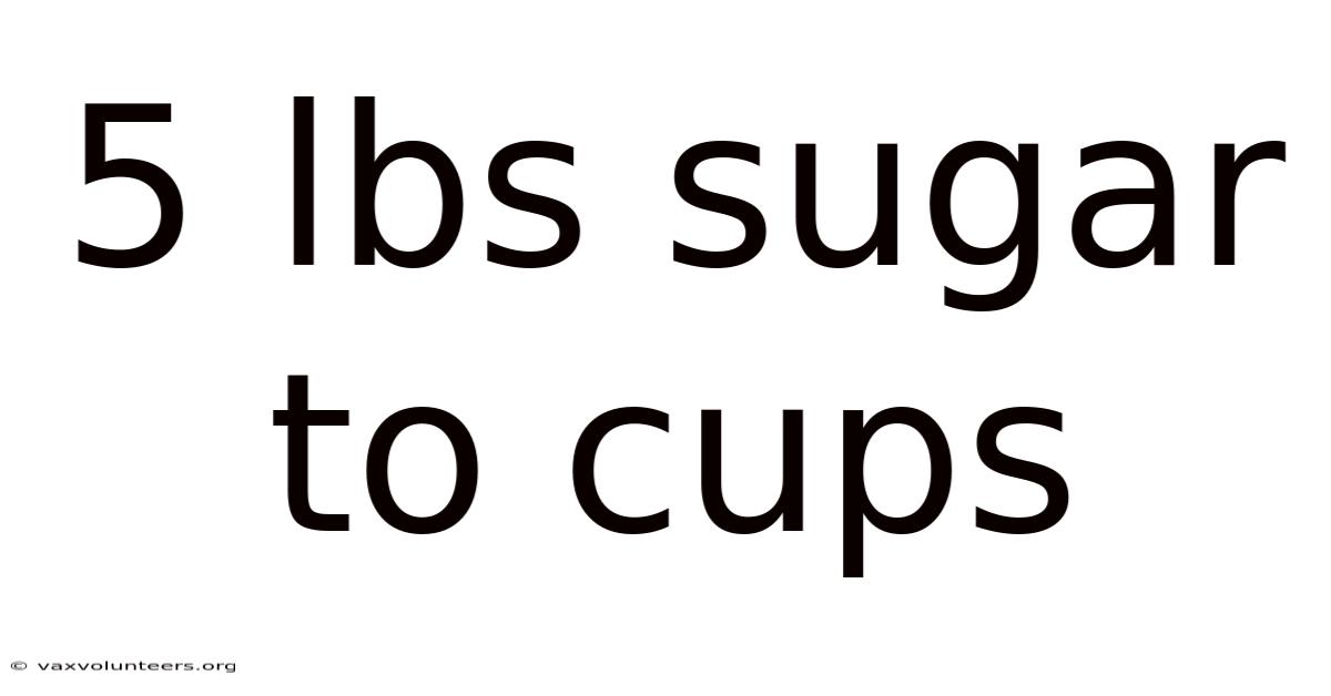5 Lbs Sugar To Cups
