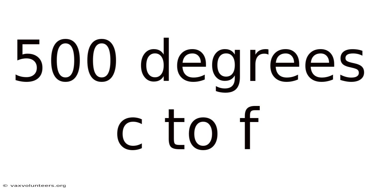 500 Degrees C To F