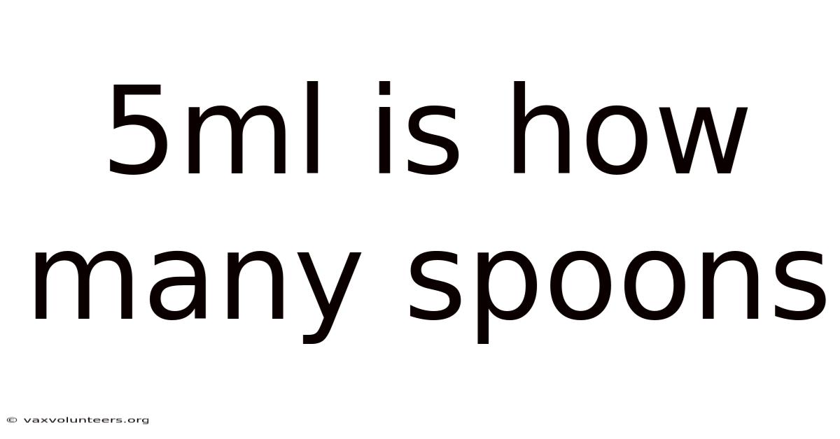 5ml Is How Many Spoons