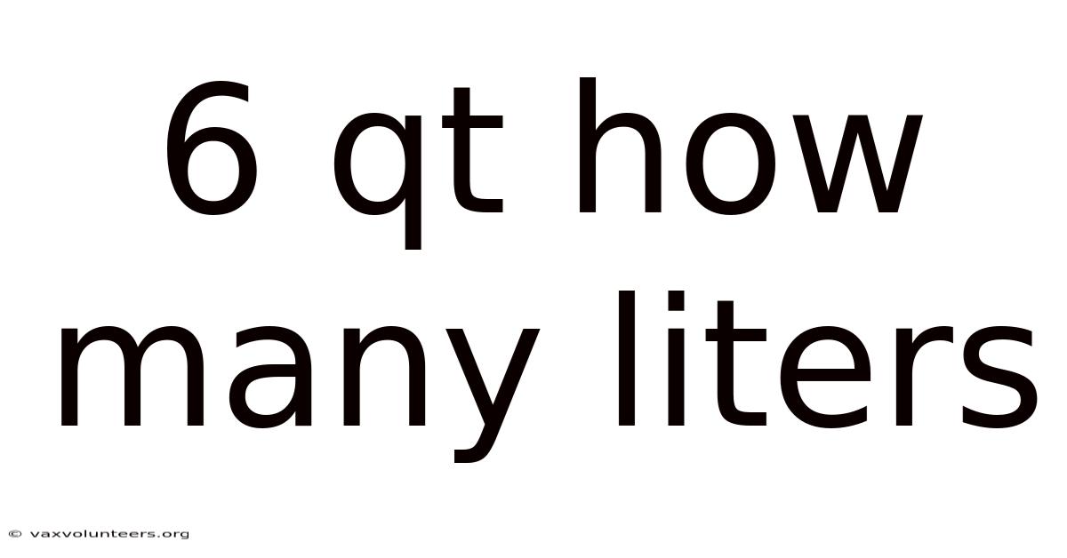 6 Qt How Many Liters