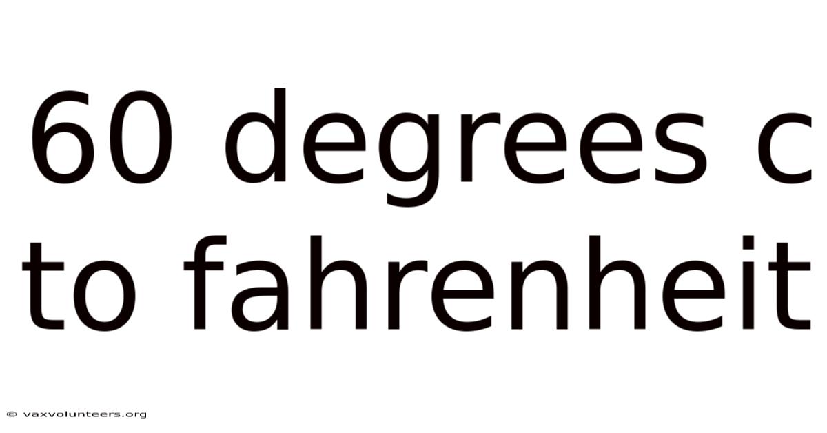60 Degrees C To Fahrenheit