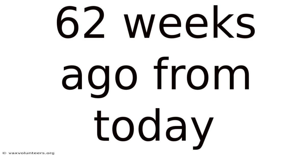 62 Weeks Ago From Today