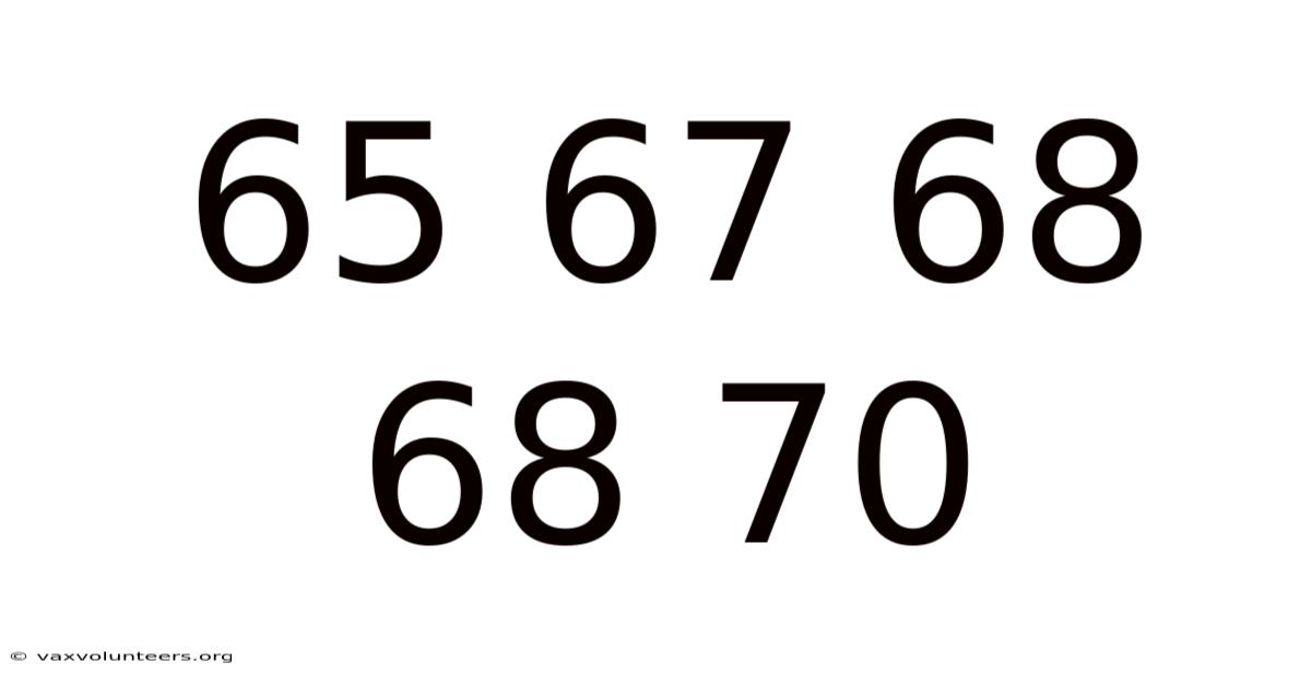 65 67 68 68 70
