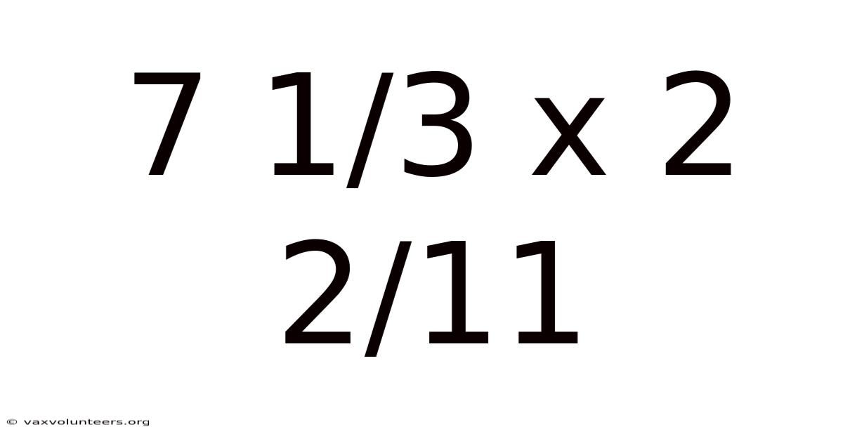 7 1/3 X 2 2/11