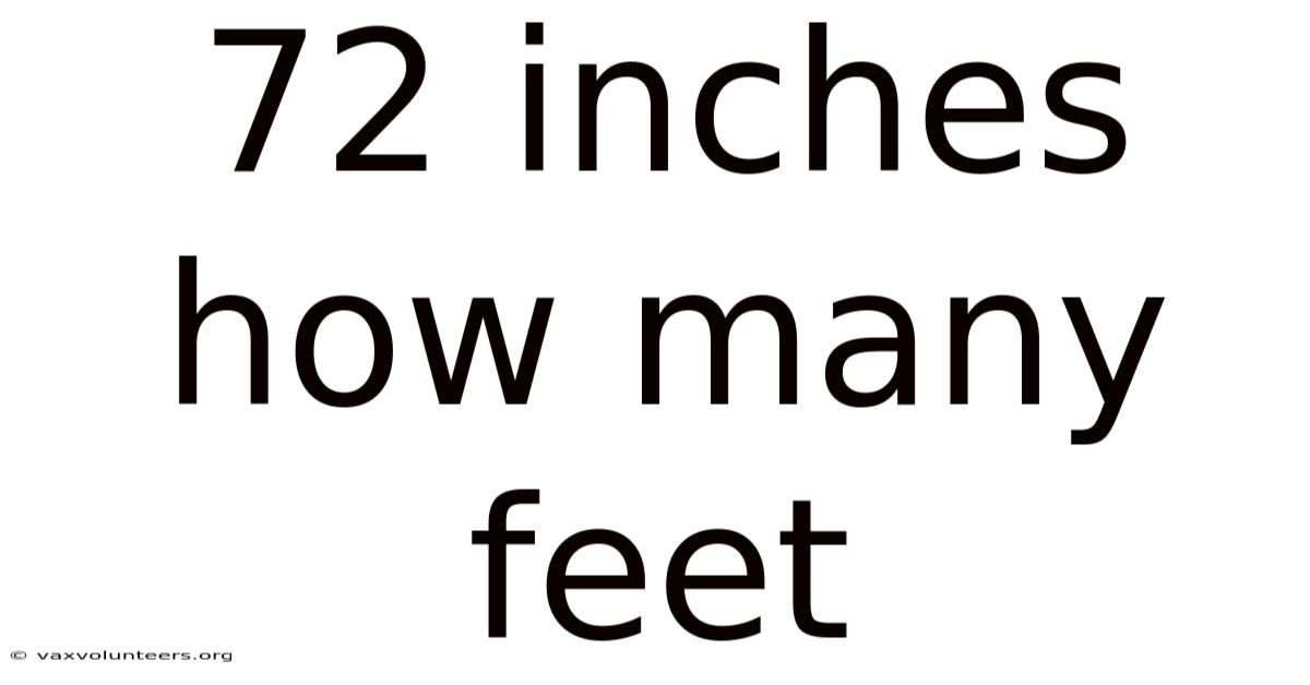 72 Inches How Many Feet