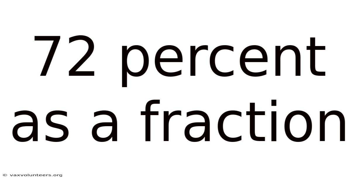 72 Percent As A Fraction