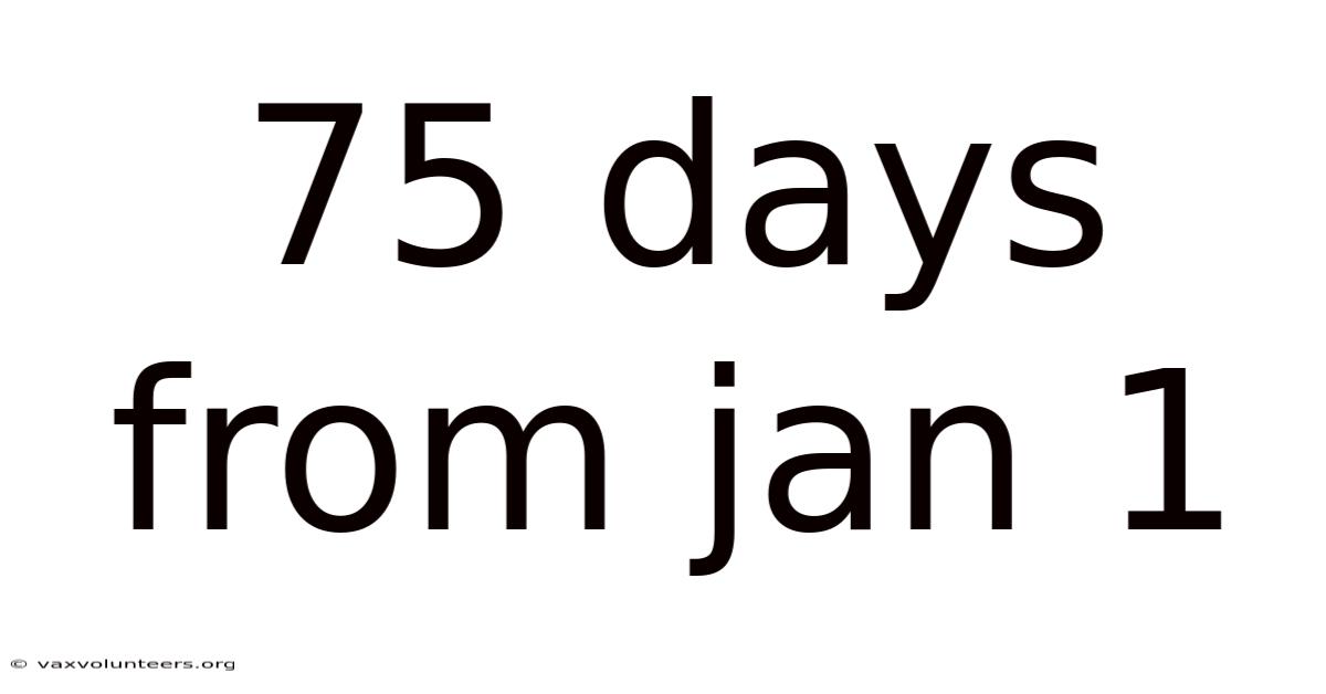 75 Days From Jan 1