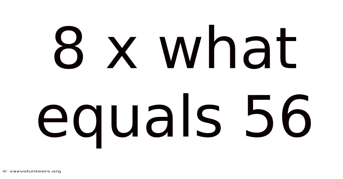 8 X What Equals 56
