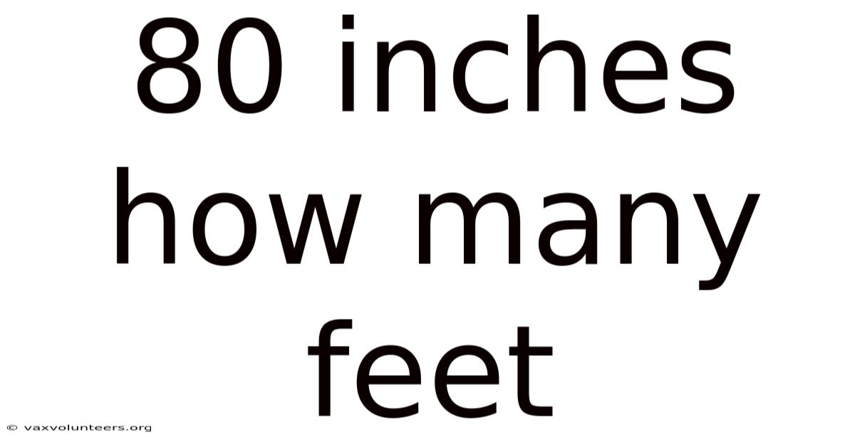 80 Inches How Many Feet