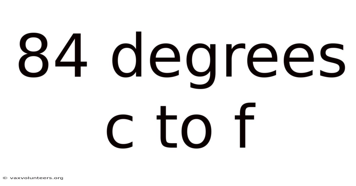 84 Degrees C To F