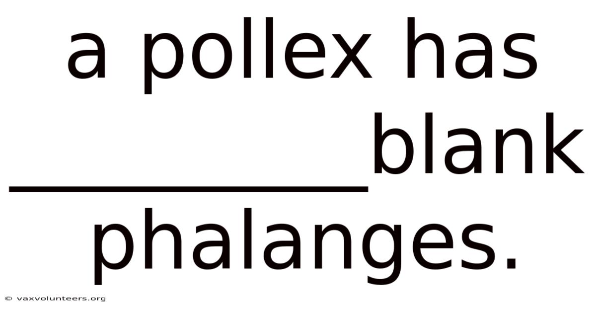 A Pollex Has _________blank Phalanges.