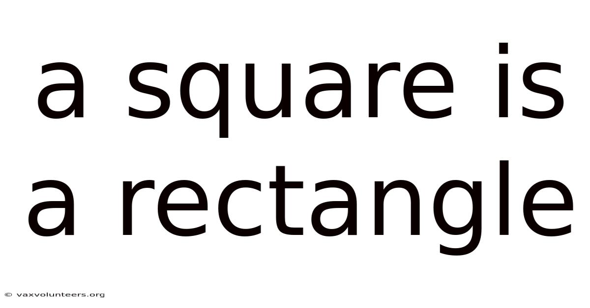 A Square Is A Rectangle