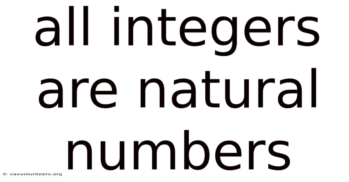 All Integers Are Natural Numbers